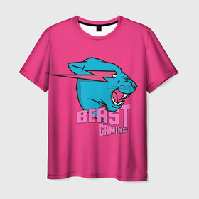 Мужская футболка 3D с принтом Mr Beast Gaming Full Print (Pink edition) в Белгороде, 100% полиэфир | прямой крой, круглый вырез горловины, длина до линии бедер | gamer | games | gaming | mr beast | mrbeast | youtube | блогеры | игры | мистер бист | ютуберы