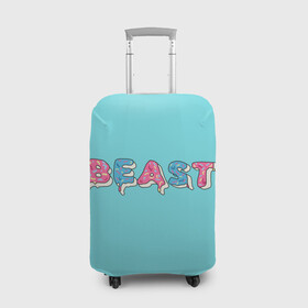 Чехол для чемодана 3D с принтом Mr Beast Donut в Белгороде, 86% полиэфир, 14% спандекс | двустороннее нанесение принта, прорези для ручек и колес | mr beast | mrbeast | youtube | арты | блогеры | мистер бист | прикольные надписи | ютуберы