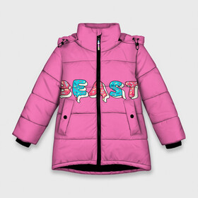 Зимняя куртка для девочек 3D с принтом Mr Beast Donut (Pink edition) в Белгороде, ткань верха — 100% полиэстер; подклад — 100% полиэстер, утеплитель — 100% полиэстер. | длина ниже бедра, удлиненная спинка, воротник стойка и отстегивающийся капюшон. Есть боковые карманы с листочкой на кнопках, утяжки по низу изделия и внутренний карман на молнии. 

Предусмотрены светоотражающий принт на спинке, радужный светоотражающий элемент на пуллере молнии и на резинке для утяжки. | arts | mr beast | mrbeast | youtube | арты | блогеры | мистер бист | прикольные надписи | ютуб | ютуберы