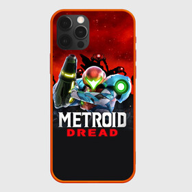 Чехол для iPhone 12 Pro с принтом Space Fight | Metroid Dread в Белгороде, силикон | область печати: задняя сторона чехла, без боковых панелей | Тематика изображения на принте: game | logo | mercurysteam | metroid | metroid dread | metroid fusion | samus aran | игра | компьютерная игра | лого | логотип | метроид | метроид дреад | мэтроид | мэтройдо дореддо | самус аран | эмблема