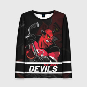 Женский лонгслив 3D с принтом Нью Джерси Девилз New Jersey Devils в Белгороде, 100% полиэстер | длинные рукава, круглый вырез горловины, полуприлегающий силуэт | Тематика изображения на принте: devils | hockey | new jersey | new jersey devils | nhl | usa | девилз | нхл | ньюджерси | ньюджерси девилз | спорт | сша | хоккей | шайба