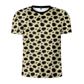 Мужская футболка 3D спортивная с принтом Шкура Леопарда (Leopard) в Белгороде, 100% полиэстер с улучшенными характеристиками | приталенный силуэт, круглая горловина, широкие плечи, сужается к линии бедра | jaguar | leopard | ocelot | predator | гепард | дикая кошка | животное | зверь | кот | леопард | леопардовые пятна | оцелот | хищная кошка | хищник | ягуар