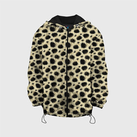 Детская куртка 3D с принтом Шкура Леопарда (Leopard) в Белгороде, 100% полиэстер | застежка — молния, подол и капюшон оформлены резинкой с фиксаторами, по бокам — два кармана без застежек, один потайной карман на груди, плотность верхнего слоя — 90 г/м2; плотность флисового подклада — 260 г/м2 | jaguar | leopard | ocelot | predator | гепард | дикая кошка | животное | зверь | кот | леопард | леопардовые пятна | оцелот | хищная кошка | хищник | ягуар