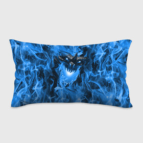 Подушка 3D антистресс с принтом Дракон в синем пламени Dragon in blue flame в Белгороде, наволочка — 100% полиэстер, наполнитель — вспененный полистирол | состоит из подушки и наволочки на молнии | dragon | дракон | миф | монстр | огонь | пламя | фэнтези