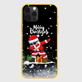 Чехол для iPhone 12 Pro с принтом Santa Dabbing с подарками. в Белгороде, силикон | область печати: задняя сторона чехла, без боковых панелей | 2022 | dabbing | happy new year | merry christmas | santa dabbing | год тигра | зима близко | нг | новогодний | новый год | новый год 2022 | рождество | символ 2022 года | снег | снежинки