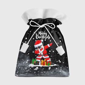 Подарочный 3D мешок с принтом Santa Dabbing с подарками. в Белгороде, 100% полиэстер | Размер: 29*39 см | 2022 | dabbing | happy new year | merry christmas | santa dabbing | год тигра | зима близко | нг | новогодний | новый год | новый год 2022 | рождество | символ 2022 года | снег | снежинки
