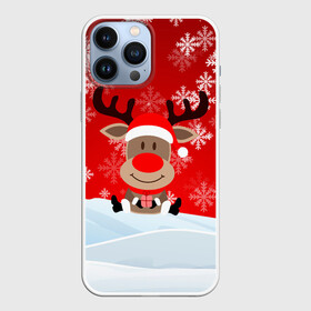 Чехол для iPhone 13 Pro Max с принтом Новогодний Олень сидит в снегу. в Белгороде,  |  | 2022 | happy new year | merry christmas | год тигра | зима близко | нг | новогодний | новогодний олень | новогодний тигр | новый год | новый год 2022 | олень | олень с подарком | рождество | символ 2022 года | снег | снежинки