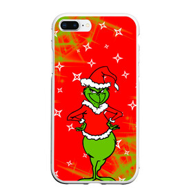 Чехол для iPhone 7Plus/8 Plus матовый с принтом Новогодний Grinch на танцполе. в Белгороде, Силикон | Область печати: задняя сторона чехла, без боковых панелей | 2022 | grinch | happy new year | merry christmas | год тигра | гринч | зима близко | нг | новогодний | новый год | новый год 2022 | рождество | снег | снежинки