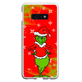 Чехол для Samsung S10E с принтом Новогодний Grinch на танцполе. в Белгороде, Силикон | Область печати: задняя сторона чехла, без боковых панелей | 2022 | grinch | happy new year | merry christmas | год тигра | гринч | зима близко | нг | новогодний | новый год | новый год 2022 | рождество | снег | снежинки