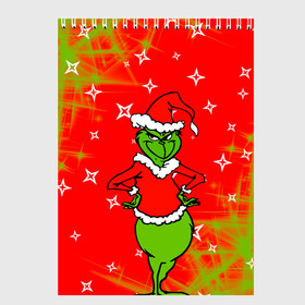 Скетчбук с принтом Новогодний Grinch на танцполе. в Белгороде, 100% бумага
 | 48 листов, плотность листов — 100 г/м2, плотность картонной обложки — 250 г/м2. Листы скреплены сверху удобной пружинной спиралью | 2022 | grinch | happy new year | merry christmas | год тигра | гринч | зима близко | нг | новогодний | новый год | новый год 2022 | рождество | снег | снежинки