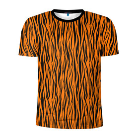 Мужская футболка 3D спортивная с принтом Тигровые Полосы в Белгороде, 100% полиэстер с улучшенными характеристиками | приталенный силуэт, круглая горловина, широкие плечи, сужается к линии бедра | animal | beast | cat | predator | tiger | амурский тигр | белый тигр | год тигра | животное | зверь | кот | полосатая кошка | саблезубый тигр | тигр | хищник | царь джунглей | шерхан