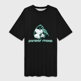 Платье-футболка 3D с принтом Panda s mood в Белгороде,  |  | Тематика изображения на принте: африка | бивни | животные | злой | злость | индия | китай | настроение | неон | неоновые принты | панда | природа | саванна | светящиеся | сердится