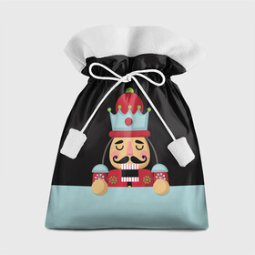 Подарочный 3D мешок с принтом Кукла Щелкунчик в Белгороде, 100% полиэстер | Размер: 29*39 см | nut cracker | nutcracker | новогодний | новогодняя сказка | новый год | рождество | сказка | снежинка | щелкунчик