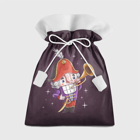Подарочный 3D мешок с принтом Рождественский Щелкунчик в Белгороде, 100% полиэстер | Размер: 29*39 см | nut cracker | nutcracker | новогодний | новогодняя сказка | новый год | рождество | сказка | снежинка | щелкунчик