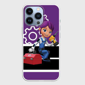 Чехол для iPhone 13 Pro с принтом Вспыш и чудо машинки   Гэбби в Белгороде,  |  | вспыш | гэбби | девочка | детский | машина | машинки | монстрак | мультик | мультфильм | персонаж | чудо