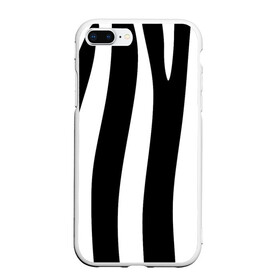 Чехол для iPhone 7Plus/8 Plus матовый с принтом ZeBRO в Белгороде, Силикон | Область печати: задняя сторона чехла, без боковых панелей | зебра | пестрый | полосатый | узор | черно белое