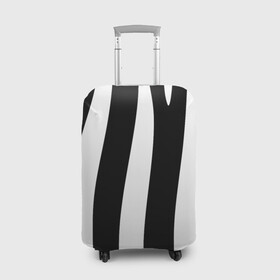 Чехол для чемодана 3D с принтом ZeBRO в Белгороде, 86% полиэфир, 14% спандекс | двустороннее нанесение принта, прорези для ручек и колес | зебра | пестрый | полосатый | узор | черно белое