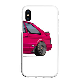 Чехол для iPhone XS Max матовый с принтом Ford Escort art в Белгороде, Силикон | Область печати: задняя сторона чехла, без боковых панелей | Тематика изображения на принте: art | ford | fordescort | rs | stance