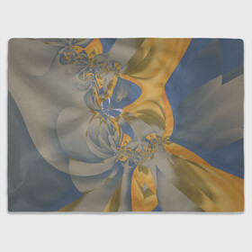Плед 3D с принтом Орхидеи Небо и песок Абстракция 403-1 в Белгороде, 100% полиэстер | закругленные углы, все края обработаны. Ткань не мнется и не растягивается | abstraction | blue | flowers | fractal | ornament | pattern | yellow | абстракция | желтый | орнамент | узор | фрактал | цветы