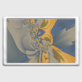 Магнит 45*70 с принтом Орхидеи Небо и песок Абстракция 403-1 в Белгороде, Пластик | Размер: 78*52 мм; Размер печати: 70*45 | abstraction | blue | flowers | fractal | ornament | pattern | yellow | абстракция | желтый | орнамент | узор | фрактал | цветы