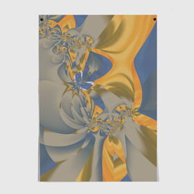 Постер с принтом Орхидеи Небо и песок Абстракция 403-1 в Белгороде, 100% бумага
 | бумага, плотность 150 мг. Матовая, но за счет высокого коэффициента гладкости имеет небольшой блеск и дает на свету блики, но в отличии от глянцевой бумаги не покрыта лаком | abstraction | blue | flowers | fractal | ornament | pattern | yellow | абстракция | желтый | орнамент | узор | фрактал | цветы