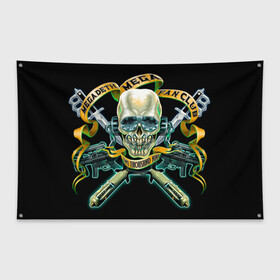 Флаг-баннер с принтом Megadeth fan club в Белгороде, 100% полиэстер | размер 67 х 109 см, плотность ткани — 95 г/м2; по краям флага есть четыре люверса для крепления | alternative | megadeth | metall | music | rock | альтернатива | мегадез | металл | музыка | рок
