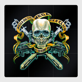Магнитный плакат 3Х3 с принтом Megadeth fan club в Белгороде, Полимерный материал с магнитным слоем | 9 деталей размером 9*9 см | alternative | megadeth | metall | music | rock | альтернатива | мегадез | металл | музыка | рок