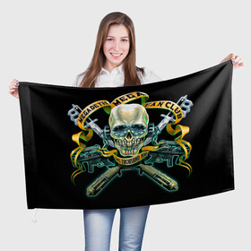 Флаг 3D с принтом Megadeth fan club в Белгороде, 100% полиэстер | плотность ткани — 95 г/м2, размер — 67 х 109 см. Принт наносится с одной стороны | alternative | megadeth | metall | music | rock | альтернатива | мегадез | металл | музыка | рок