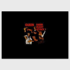 Поздравительная открытка с принтом Sheer Heart Attack - Queen в Белгороде, 100% бумага | плотность бумаги 280 г/м2, матовая, на обратной стороне линовка и место для марки
 | freddie mercury | paul rodgers | queen | quen | альбом | брайан мэй | глэм | джон дикон | квин | королева | куин | меркури | меркьюри | музыкант | мэркури | певец | песня | поп | роджер тейлор | рок группа | фаррух булсара