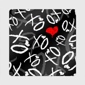 Магнит виниловый Квадрат с принтом The Weeknd - XO в Белгороде, полимерный материал с магнитным слоем | размер 9*9 см, закругленные углы | abel makkonen tesfaye | after hours | beauty behind the madness | kiss land | starboy | the weeknd | the weekеnd | xo | артист | музыка | уикнд