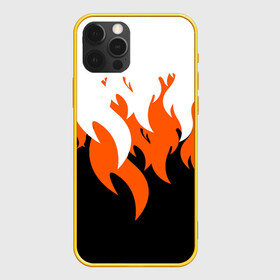 Чехол для iPhone 12 Pro с принтом Оранжевый Огонь в Белгороде, силикон | область печати: задняя сторона чехла, без боковых панелей | минимализм | огонь | оранжевый огонь | пламя | рисунок
