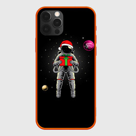 Чехол для iPhone 12 Pro Max с принтом Астронавт с подарком Astronaut and Gift в Белгороде, Силикон |  | space | астронавт | дед мороз | звезда | космонавт | космос | новый год | планета | подарок | рождество | санта