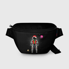 Поясная сумка 3D с принтом Астронавт с подарком / Astronaut and Gift в Белгороде, 100% полиэстер | плотная ткань, ремень с регулируемой длиной, внутри несколько карманов для мелочей, основное отделение и карман с обратной стороны сумки застегиваются на молнию | space | астронавт | дед мороз | звезда | космонавт | космос | новый год | планета | подарок | рождество | санта