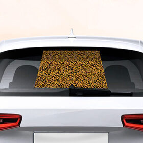 Наклейка на авто - для заднего стекла с принтом Леопард (Leopard) в Белгороде, ПВХ | Точные размеры наклейки зависят от выбранного изображения (ширина не больше 75 мм, высота не больше 45 мм) | jaguar | leopard | ocelot | predator | гепард | дикая кошка | животное | зверь | кот | леопард | леопардовые пятна | оцелот | хищная кошка | хищник | ягуар