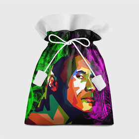 Подарочный 3D мешок с принтом Дуэйн Джонсон АРТ Скала в Белгороде, 100% полиэстер | Размер: 29*39 см | актер | боец | вектор | джонсон | дуэйн | зеленый | лицо | лысый | неон | огонь | пламя | реслинг | селебрити | скала | фиолетовый | харизма