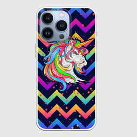 Чехол для iPhone 13 Pro с принтом Cерьезный Единорог   Frowning Unicorn в Белгороде,  |  | angry | neon | unicorn | единорог | злой | кислотный | конь | лошадь | неон | пони | радуга | радужный | сердитый | серьезный | хмурый | юникорн