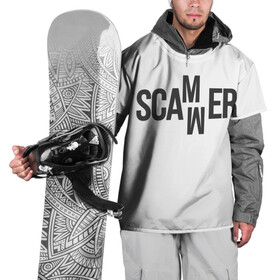 Накидка на куртку 3D с принтом Scammer ( Скамер ) в Белгороде, 100% полиэстер |  | scam | scamm | scammer | скам | скам мамонта | скамер