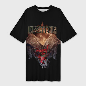 Платье-футболка 3D с принтом Led Zeppelin Wings в Белгороде,  |  | Тематика изображения на принте: alternative | led zeppelin | metall | music | rock | альтернатива | лед зеппелин | лэд зепелин | металл | музыка | рок