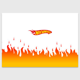 Поздравительная открытка с принтом Hot Wheels | Logo | Fire в Белгороде, 100% бумага | плотность бумаги 280 г/м2, матовая, на обратной стороне линовка и место для марки
 | auto | bone shaker | fire | hot wheels | logo | mattel | rd02 | twin mill | авто | автомобиль | ам | горячие колёса | лого | логотип | огненная | огонь | хот велс | эмблема