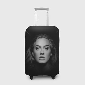 Чехол для чемодана 3D с принтом Портрет Адель в Белгороде, 86% полиэфир, 14% спандекс | двустороннее нанесение принта, прорези для ручек и колес | взгляд | глаза | девушка | имя | лицо