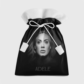Подарочный 3D мешок с принтом Портрет Адель в Белгороде, 100% полиэстер | Размер: 29*39 см | взгляд | глаза | девушка | имя | лицо