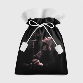 Подарочный 3D мешок с принтом Песнь Адель в Белгороде, 100% полиэстер | Размер: 29*39 см | Тематика изображения на принте: девушка | имя | микрофон | певица | песня
