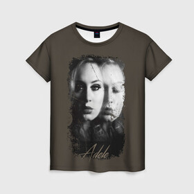 Женская футболка 3D с принтом Mirage Adele в Белгороде, 100% полиэфир ( синтетическое хлопкоподобное полотно) | прямой крой, круглый вырез горловины, длина до линии бедер | взгляд | имя | лицо | мираж | надпись