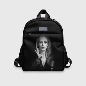 Детский рюкзак 3D с принтом Adele Icon в Белгороде, 100% полиэстер | лямки с регулируемой длиной, сверху петелька, чтобы рюкзак можно было повесить на вешалку. Основное отделение закрывается на молнию, как и внешний карман. Внутри дополнительный карман. По бокам два дополнительных кармашка | девушка | имя | микрофон | певица | фото