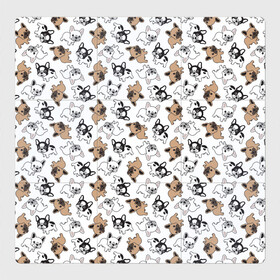 Магнитный плакат 3Х3 с принтом Бульдожики в Белгороде, Полимерный материал с магнитным слоем | 9 деталей размером 9*9 см | Тематика изображения на принте: animal | bulldog | dog | french bulldog | french bulldog p | pit bull | бойцовская собака | бульдог | год собаки | друг человека | животное | зверь | кинолог | пёс | питбуль | собака французский бульдог | собаковод
