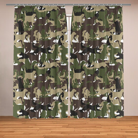 Фотошторы с принтом Камуфляж из Собак (Camouflage) в Белгороде, Блэкаут (светозащита 90%) / Габардин (светозащита 40% | 2 полотна шириной по 145 см; Высота 200-300 см; Крепление: шторная лента (на крючки); | animal | camouflage | dog | military camouflage | барбос | бобик | военный камуфляж | год собаки | друг человека | животное | зверь | ищейка | камуфляж | кинолог | кость | лайка | милитари | охотничий камуфляж | пёс