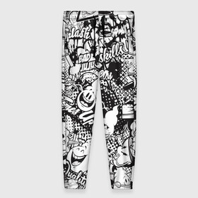 Женские брюки 3D с принтом Нейромульт в Белгороде, полиэстер 100% | прямой крой, два кармана без застежек по бокам, с мягкой трикотажной резинкой на поясе и по низу штанин. В поясе для дополнительного комфорта — широкие завязки | абстракция | мульт | мультфильм | пестрый | черно белый