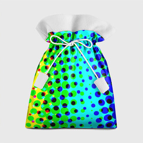 Подарочный 3D мешок с принтом Цветная кислота в Белгороде, 100% полиэстер | Размер: 29*39 см | Тематика изображения на принте: абстракция | круги | радуга | цветной | яркий