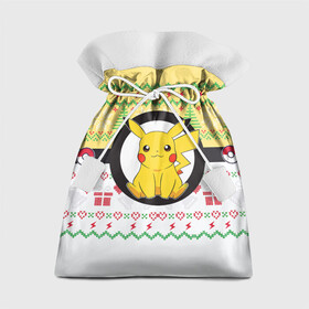 Подарочный 3D мешок с принтом Новогодний Пикачу | Pokemon в Белгороде, 100% полиэстер | Размер: 29*39 см | Тематика изображения на принте: pikachu | pokemon | pokemon pikachu | пикачу | покемон | покемон пикачу