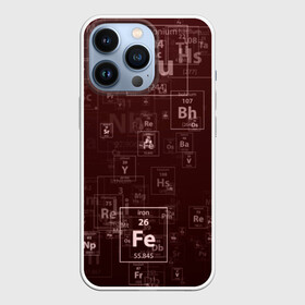 Чехол для iPhone 13 Pro с принтом Fe   Таблица Менделеева в Белгороде,  |  | Тематика изображения на принте: fe | для студентов | для физиков | для химиков | железо | наука | таблица менделеева | ученым | физика | химия | элемент